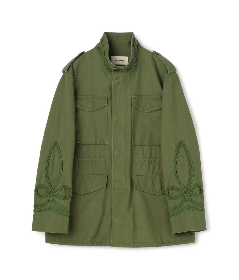 スラブバックサテン ミリタリージャケット