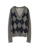 SHUSHU/TONG V-Neck Diamond Quilt Knit アーガイルニット プルオーバー