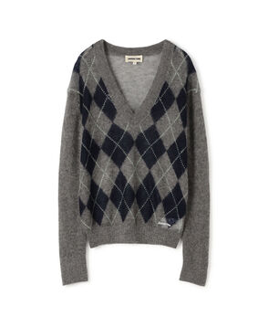 SHUSHU/TONG V-Neck Diamond Quilt Knit アーガイルニット プルオーバー