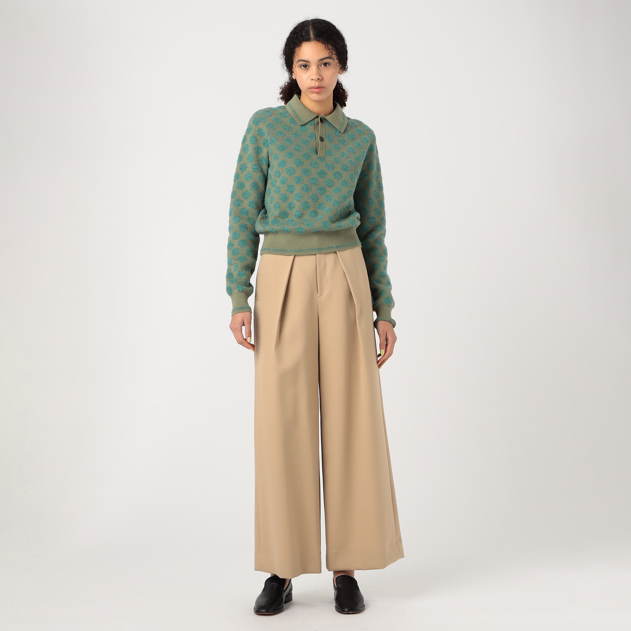 DT MaxMara ★ コットンギャバジン製 パンツ CECCO 6色 CABaN ウールギャバジン 1タックテーパードパンツ （その他