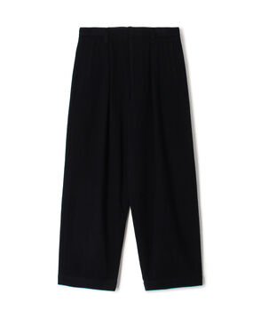ウールナイロンビーバー 1プリーツカーブパンツ