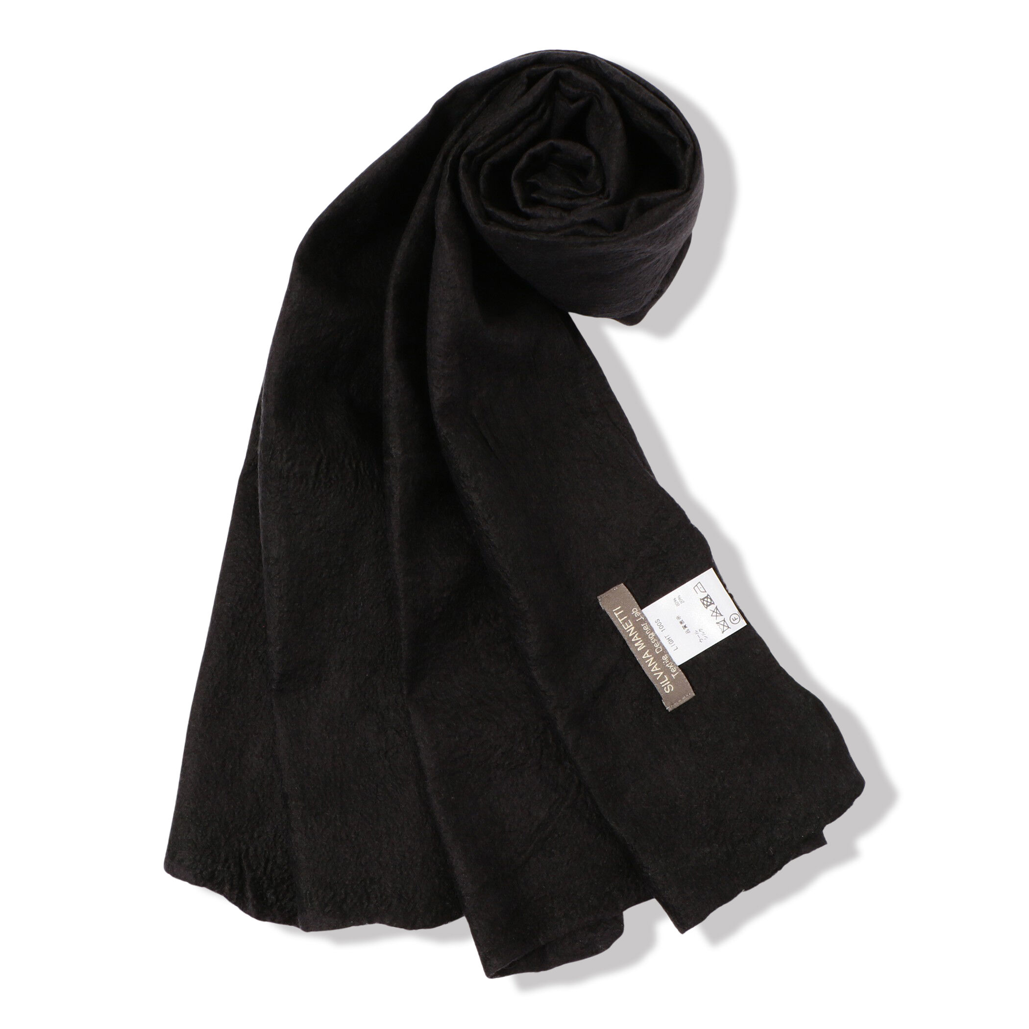 ベルルッティの大判ストール オレンジ色 カリグラフィー カシミヤ