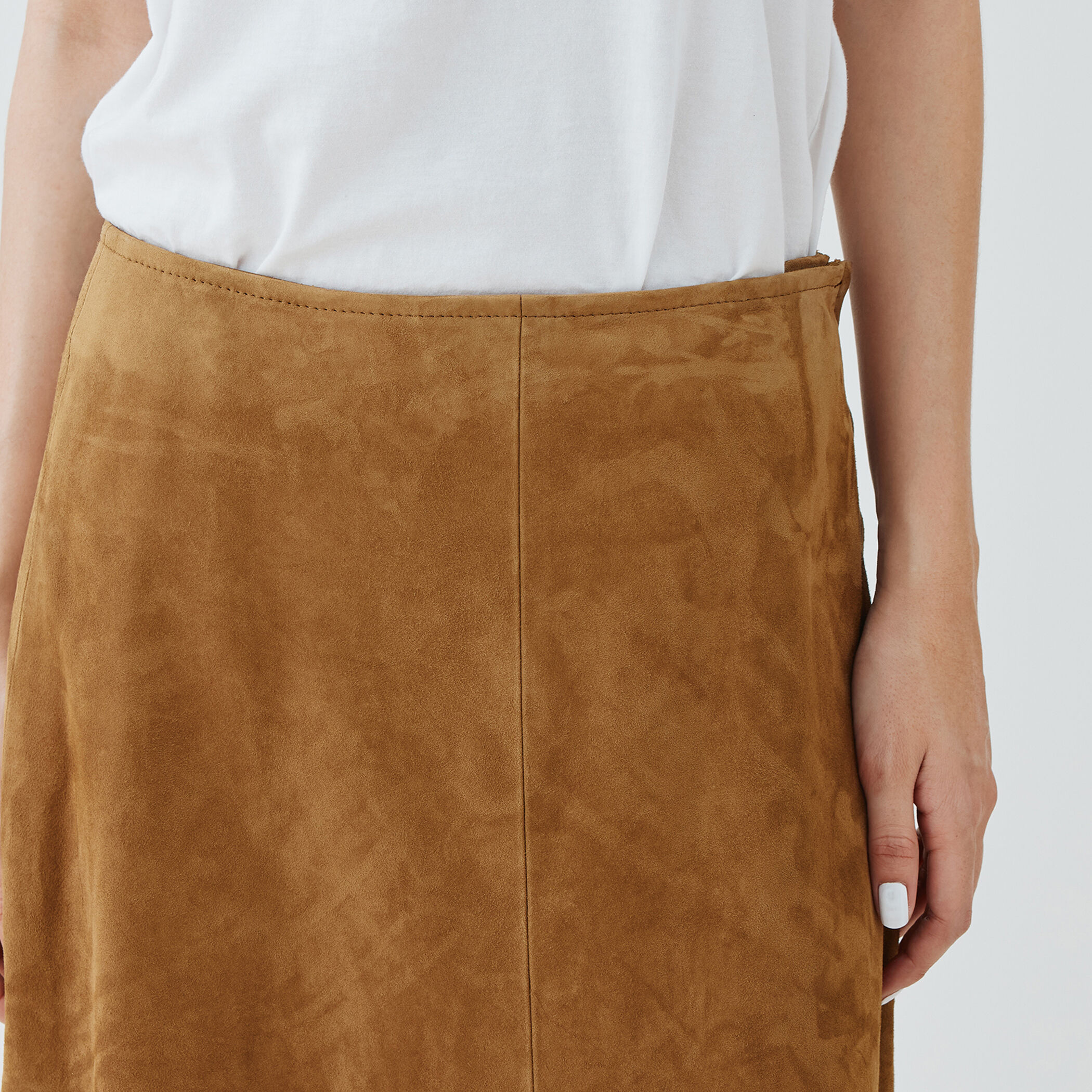 ゴートスウェード Aラインスカート｜トゥモローランド 公式通販