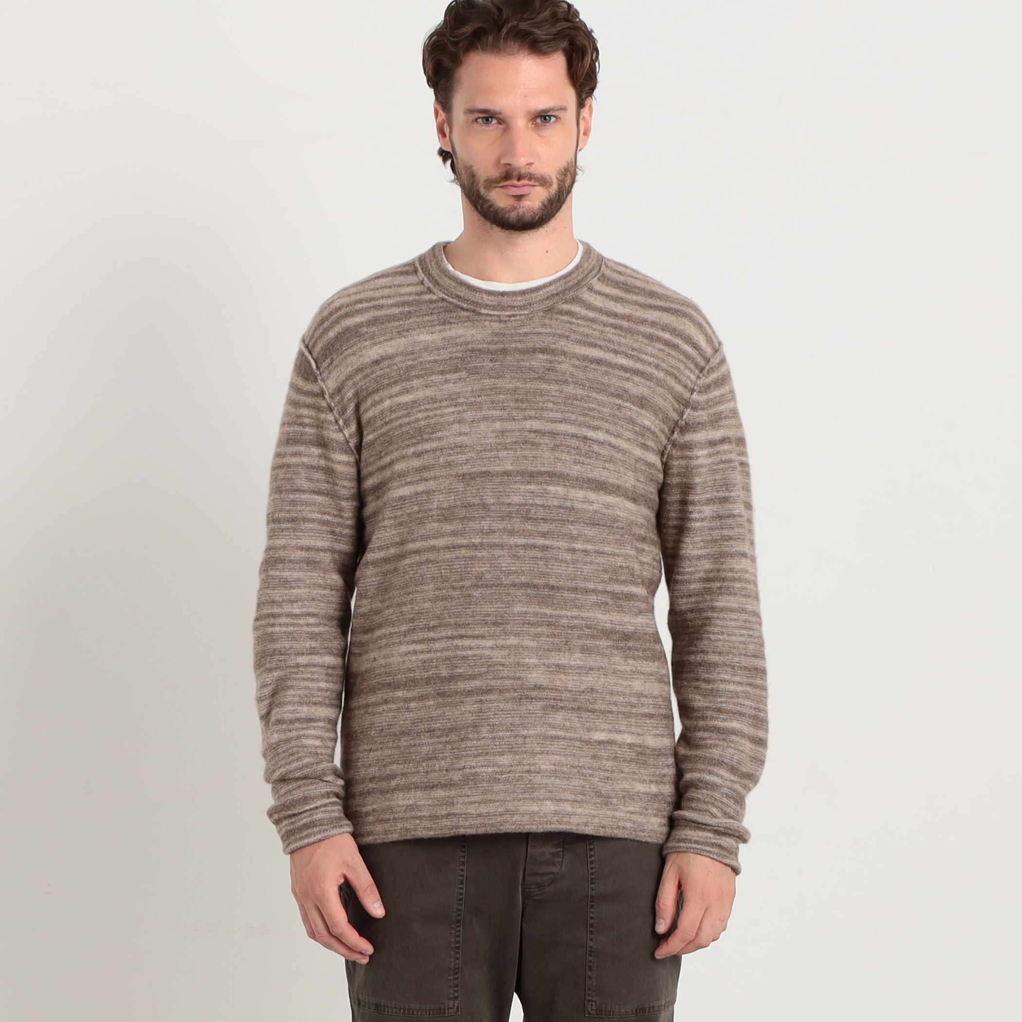 Theory エルボーパッチ リネン クルーネック プルオーバー 24SS Theory エルボーパッチ リネン クルーネック プルオーバー 24SS