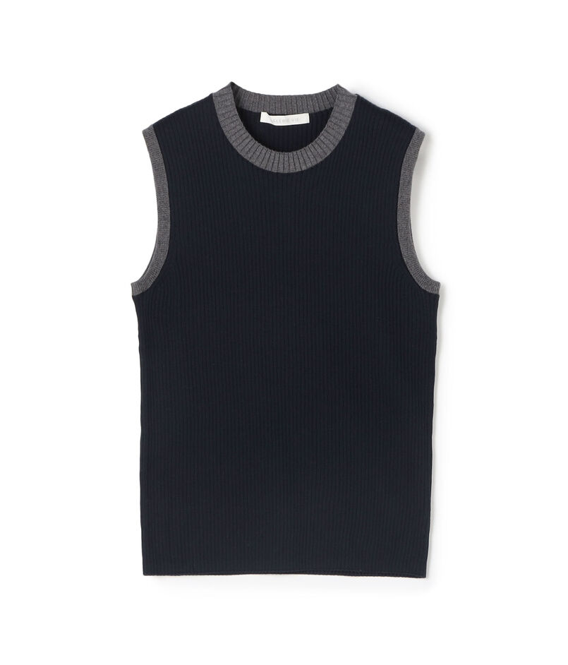 ギザコットンリブノースリーブプルオーバー