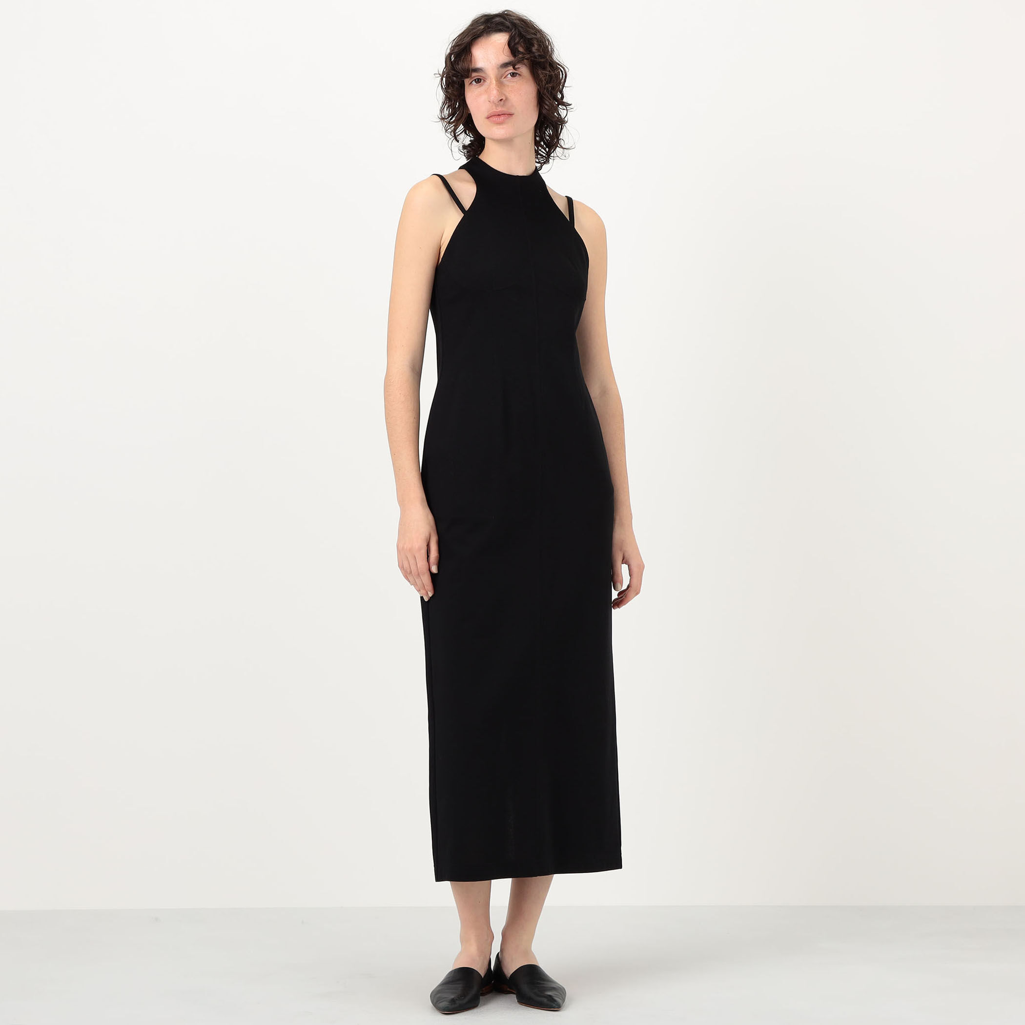 Mame Kurogouchi Cotton Jersey Halter Neck Dress｜トゥモローランド