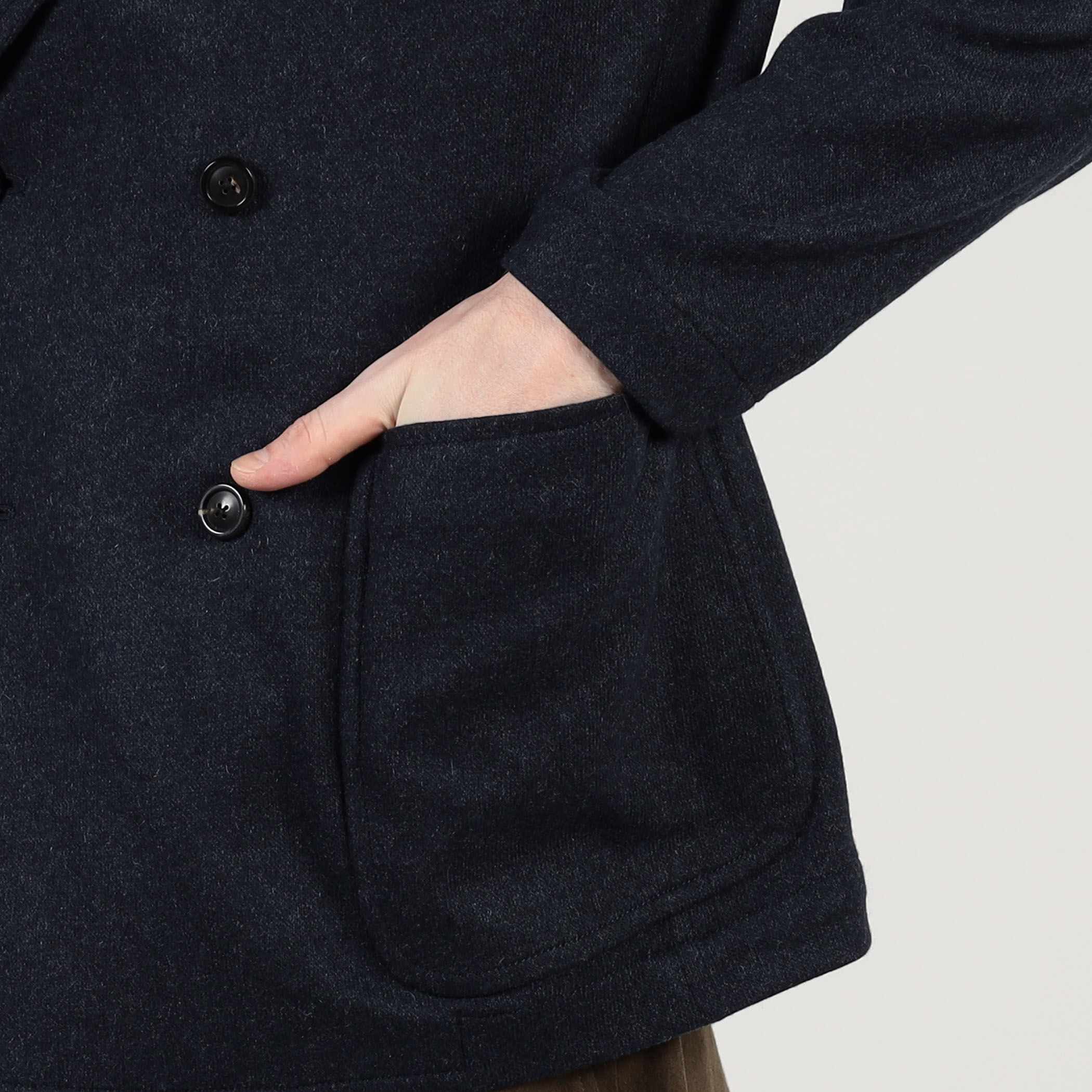 カシミヤジャージー ダブルブレステッド6Bジャケット BRESCHI