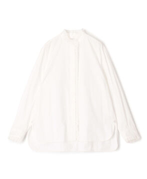 コットンピケ フリルカラーブラウス