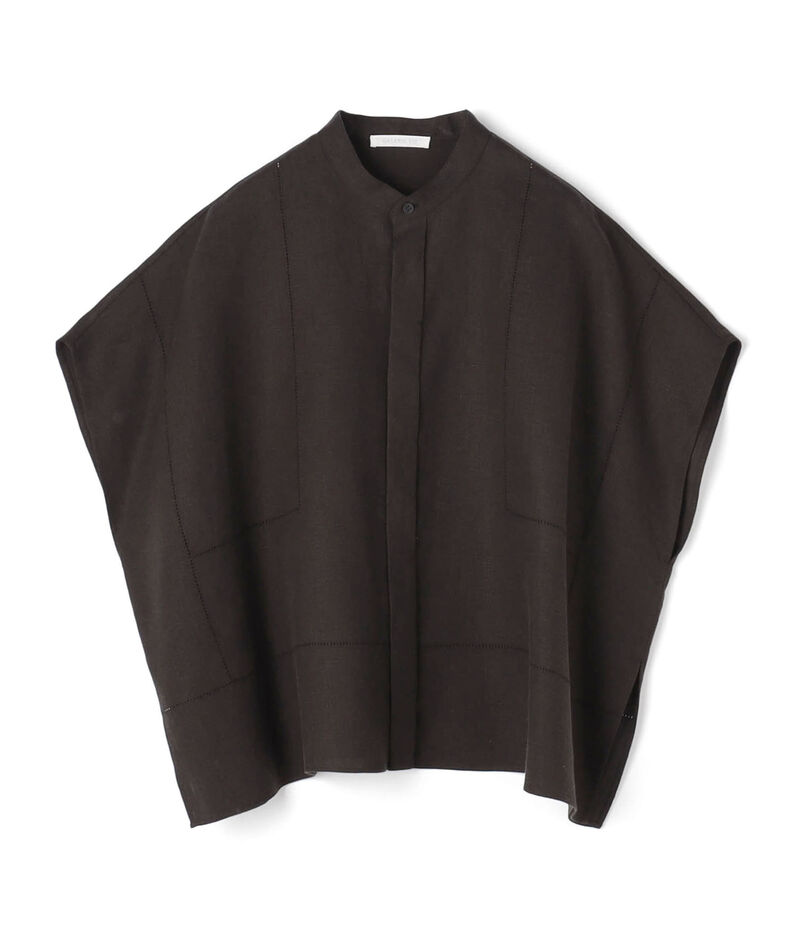 【一部WEB先行予約】フレンチリネン スタンドカラーシャツ