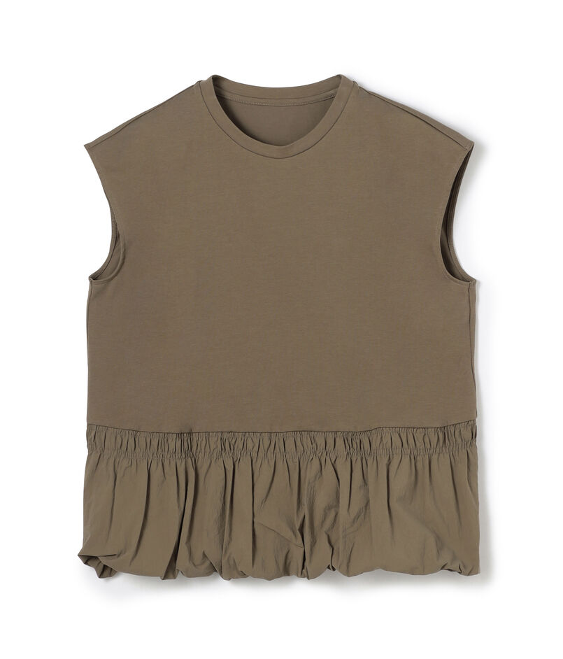 コットンバックサテンコンビ バルーンTシャツ