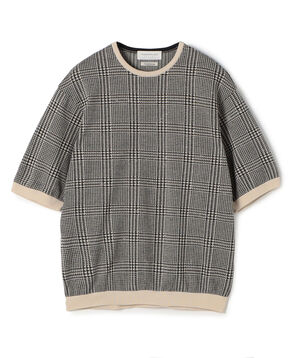 TOMORROWLAND tricot チェック柄 コットンハーフスリーブ ニット