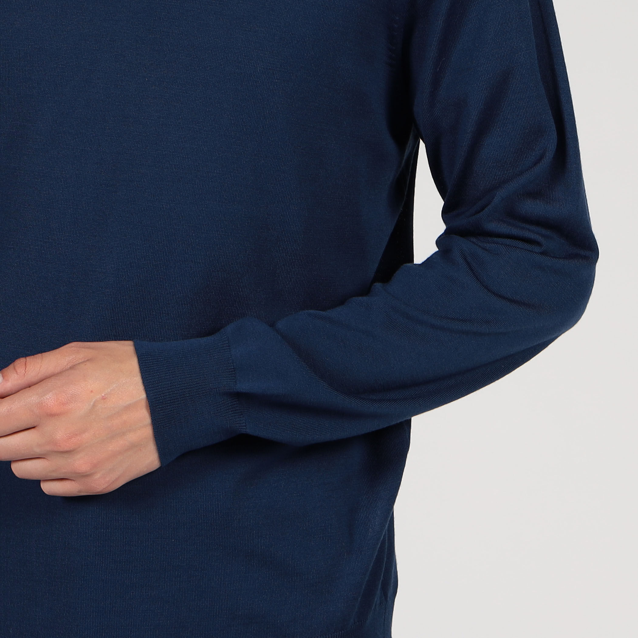 Tomorrowland & Corgi ニット タートルネック ローゲージ コーギ トゥモローランド 肉厚 ブルー 水色 高級 モヘヤ s.e.h kelly ざっくり TOMORROWLAND TRICOT スーパーファインメリノウール タートルネック