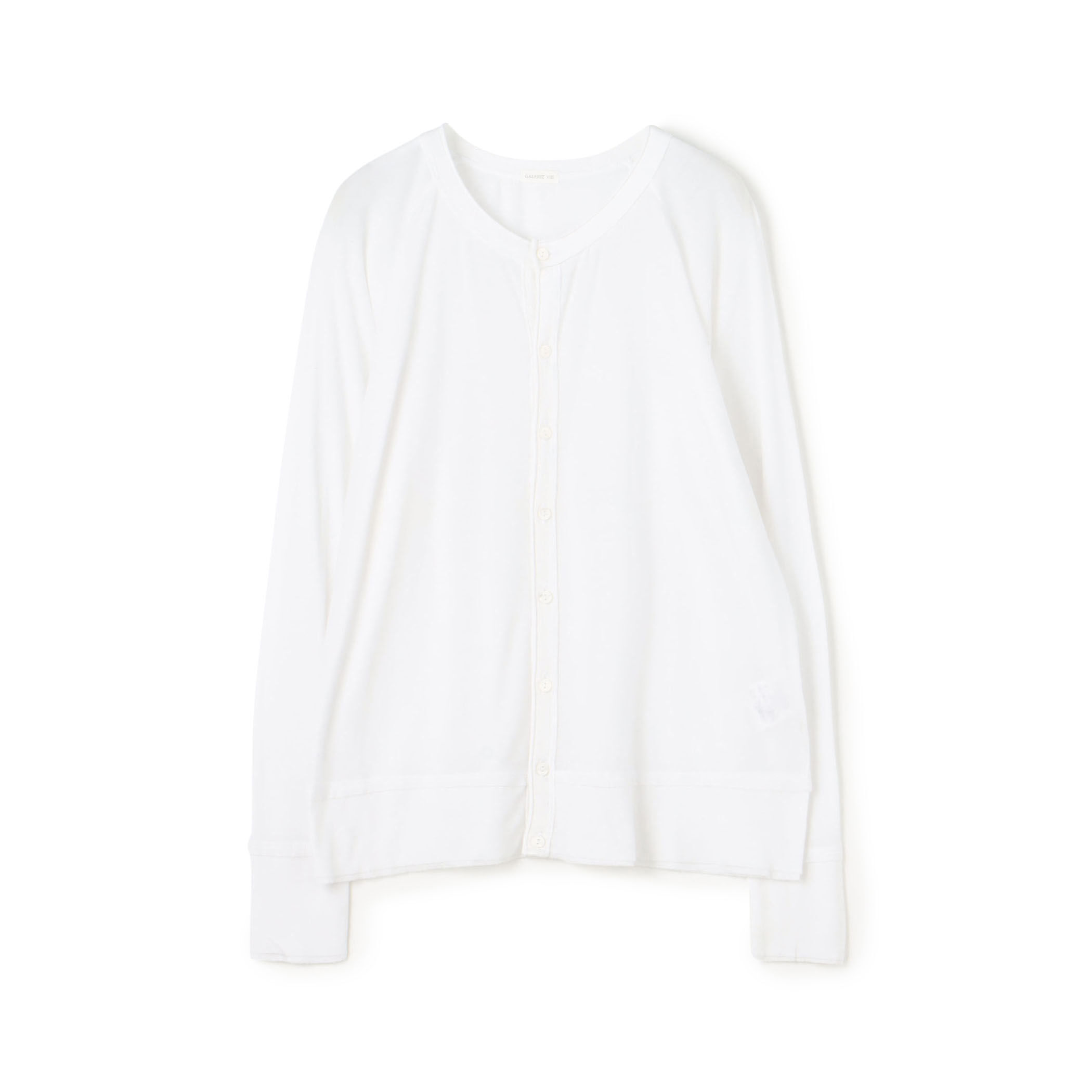 トゥモローランド クルーネックカーディガン、ブラウス ドライコットン クルーネックカーディガン | maison