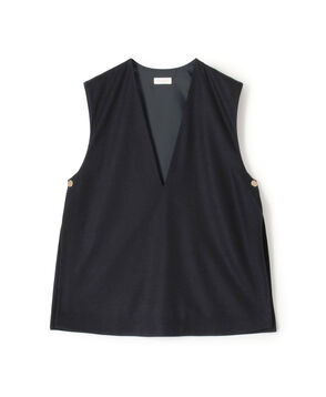 ウールスムース Vネックベスト