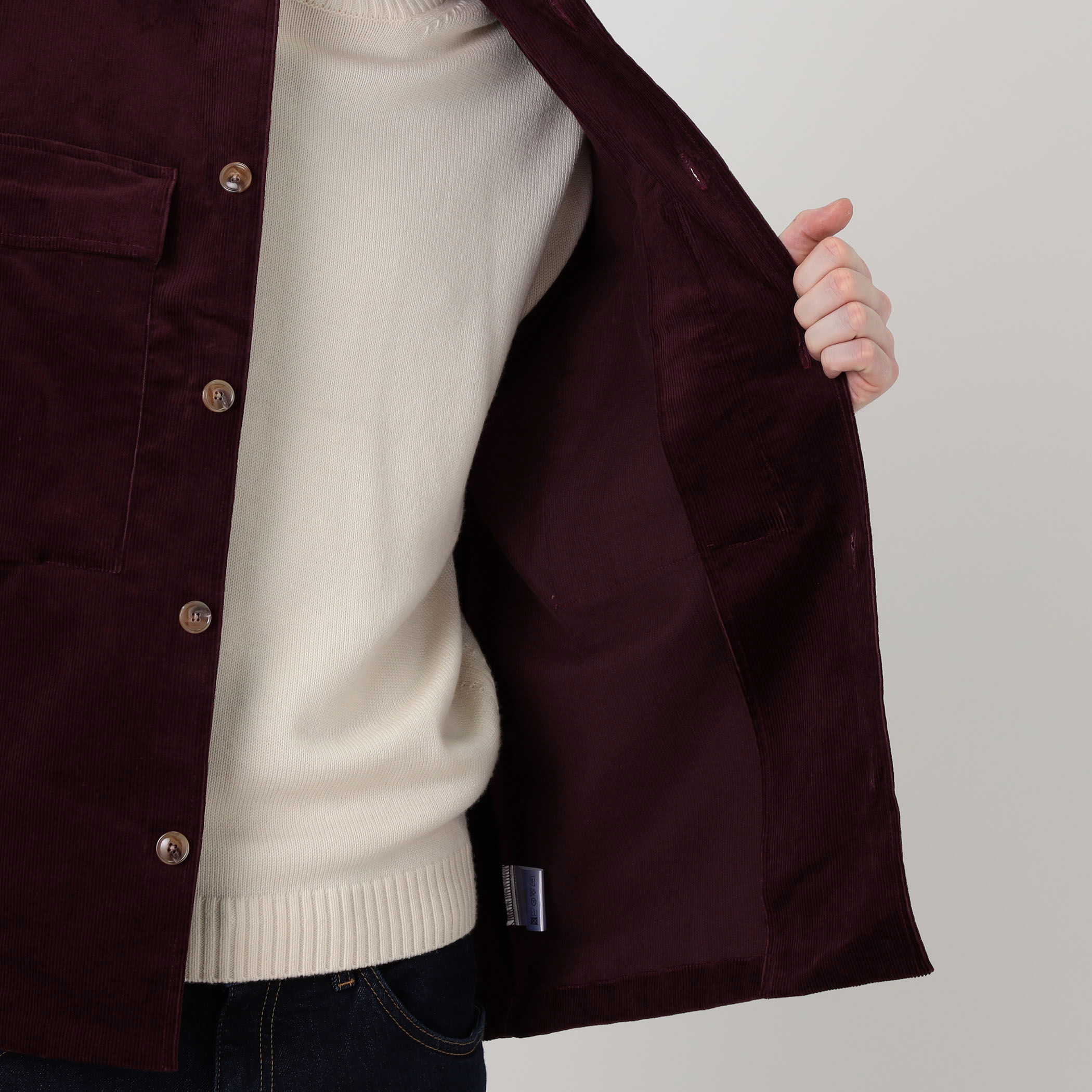 別注】GUY ROVER ストレッチコーデュロイ シャツブルゾン