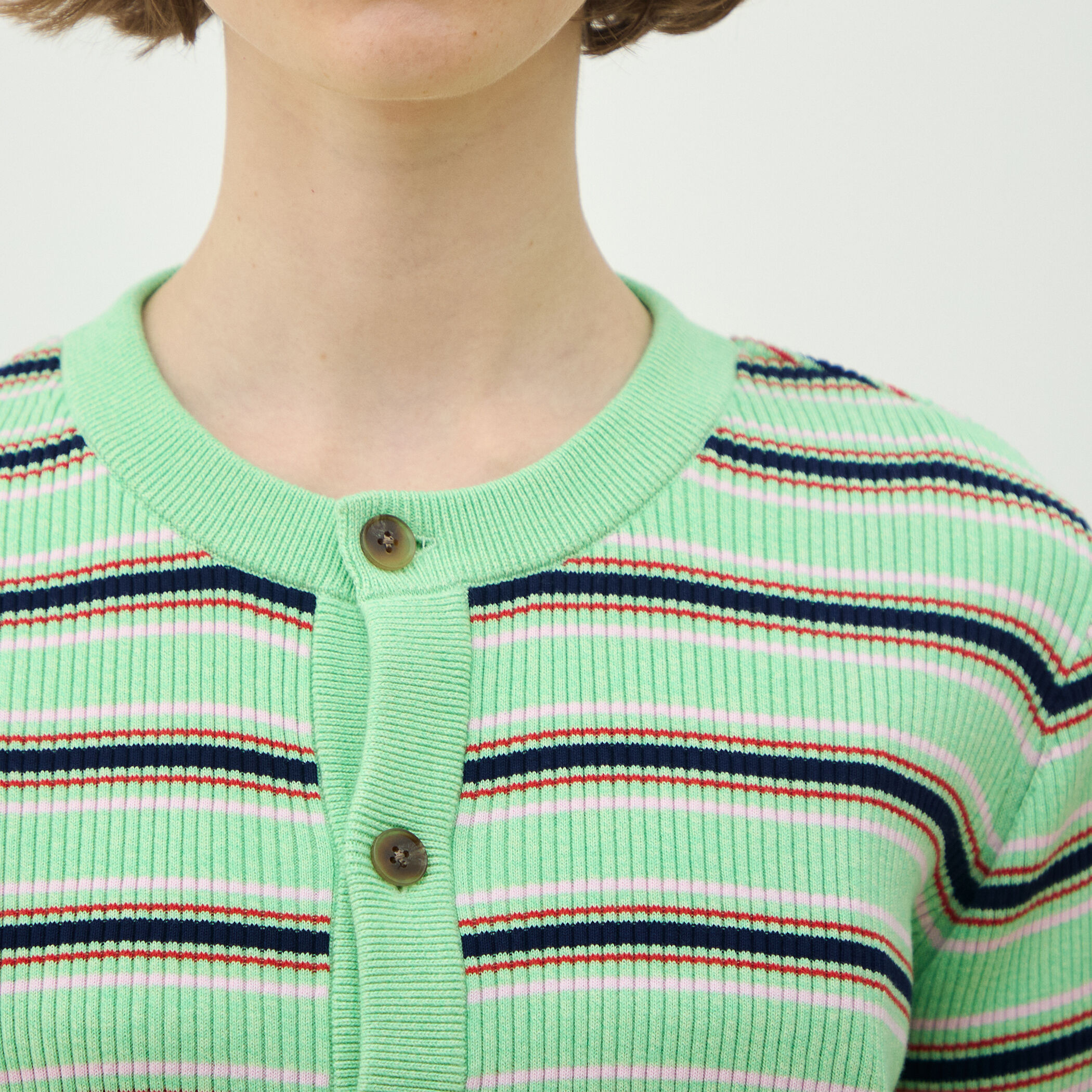 コットンリブ クルーネックカーディガン｜トゥモローランド 公式通販