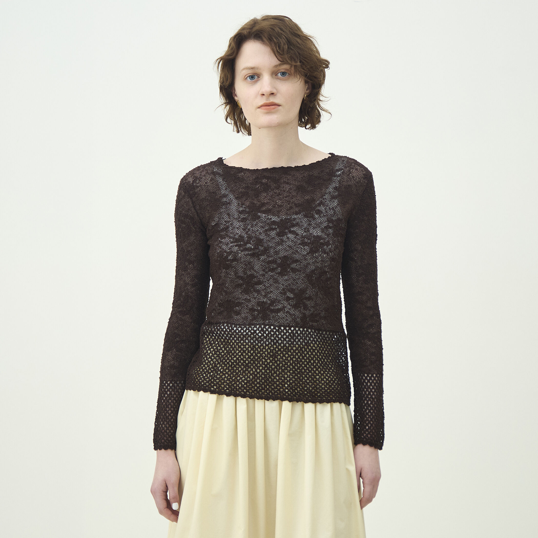 レーシーニット ボートネックプルオーバー｜トゥモローランド 公式通販