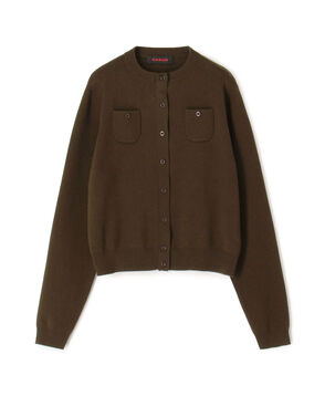 コットンカシミヤ クルーネックカーディガン