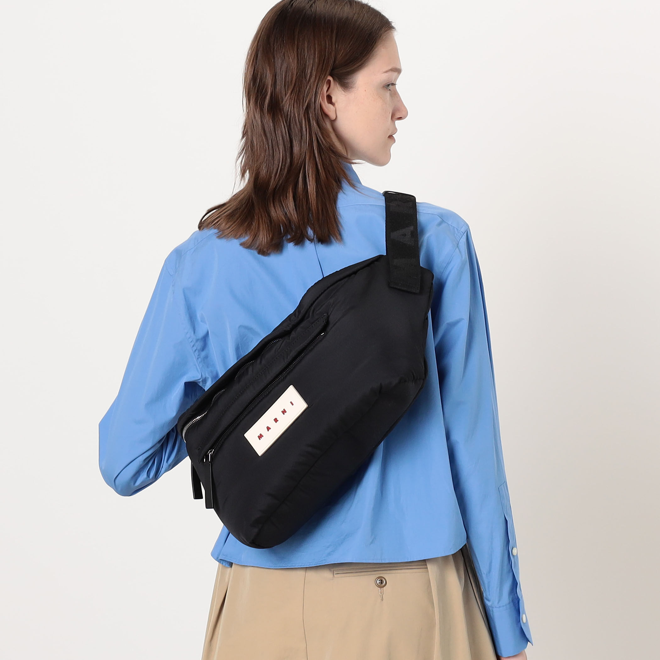 MARNI WAIST ブラックPuff ボディバッグ｜トゥモローランド 公式サイト