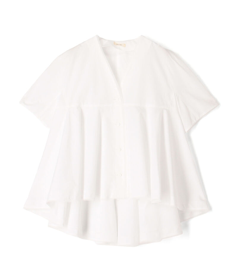 【WEB先行予約】コットンタイプライター フレアテールブラウス