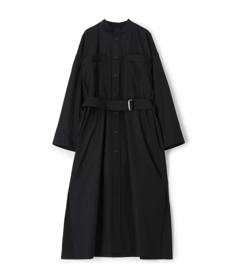 ウールシルク スタンドドレスコート