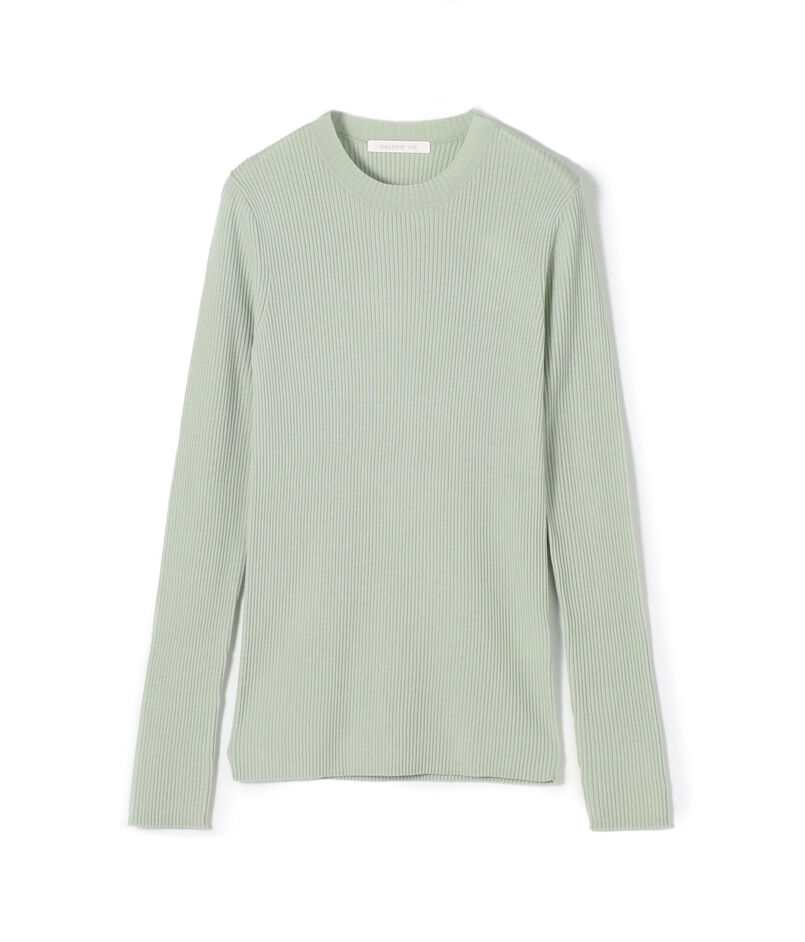 プルミエールウールリブ クルーネックプルオーバー