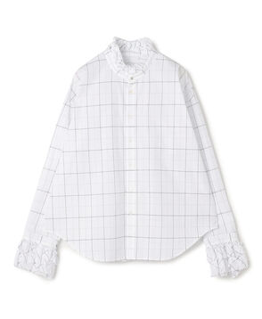 コットン フリルシャツ