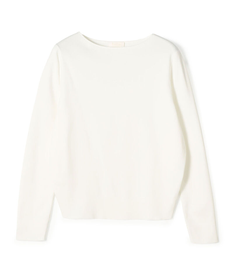 スビンコットン ボートネックプルオーバー