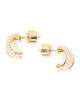Kenneth Jay Lane gold post huggie hoop ピアス