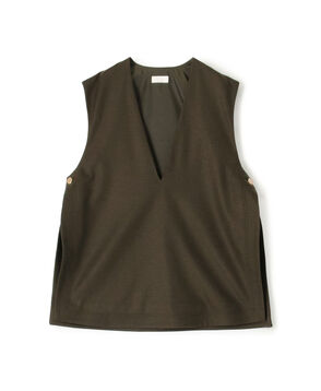 ウールスムース Vネックベスト