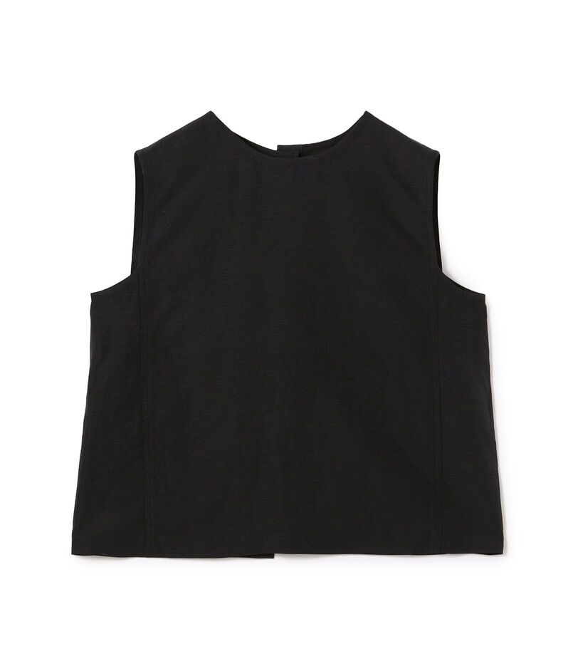 リネンキュプラシルクコンパクト 2-wayノースリーブブラウス