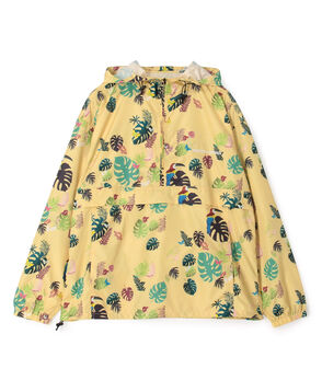 ポリエステル トロピカルプリント フーデッドパーカー