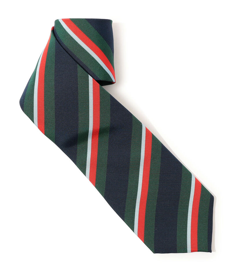 Atkinsons アイリッシュポプリン レジメンタルストライプネクタイ