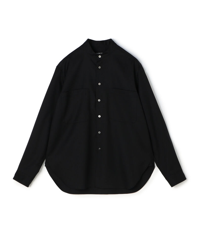 ウォッシャブルギャバジン スタンドカラーシャツ