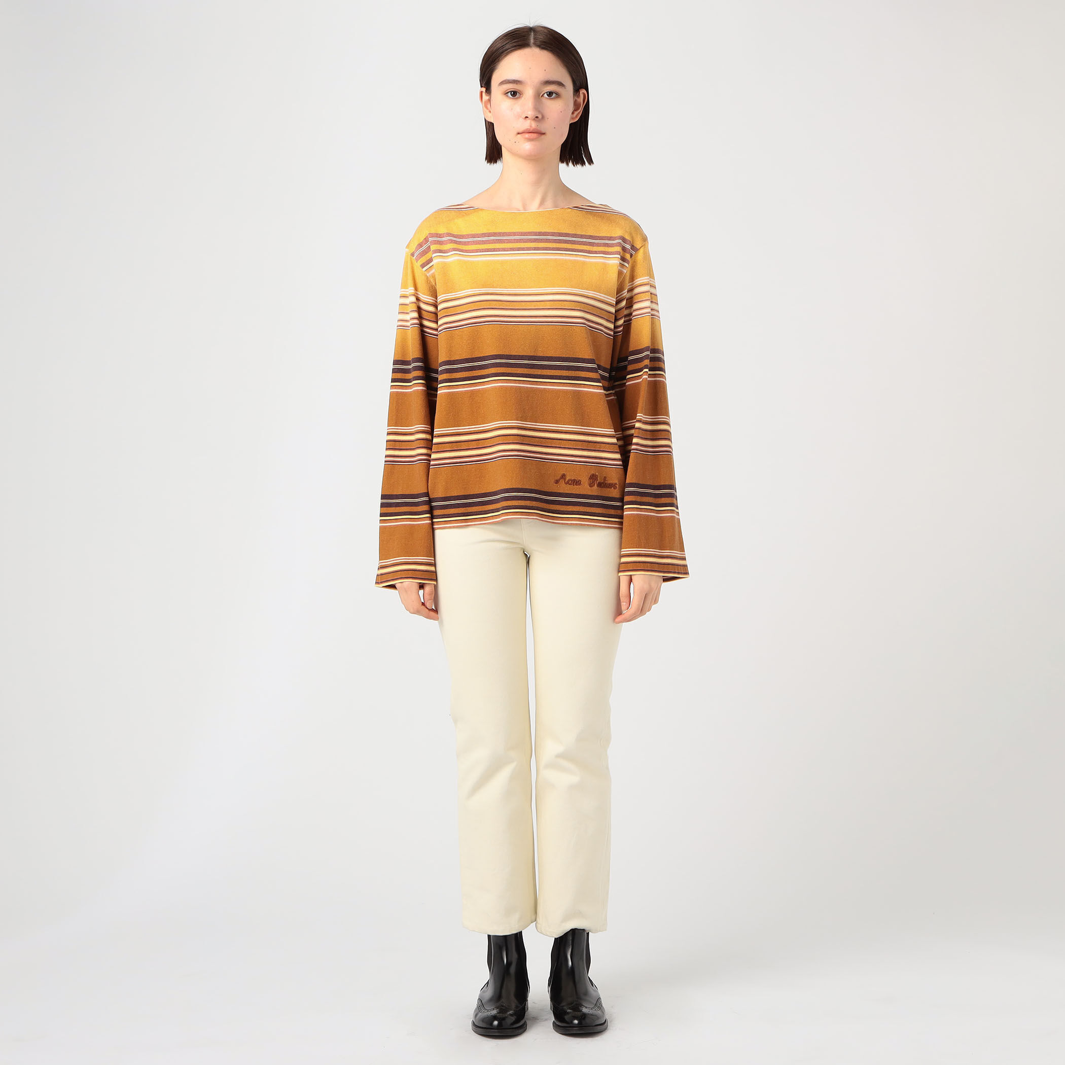 【Acne Studios】トラッシュドロングスリーブトップス【送料込】 Acne Studios ブラック ロングスリーブ Tシャツ