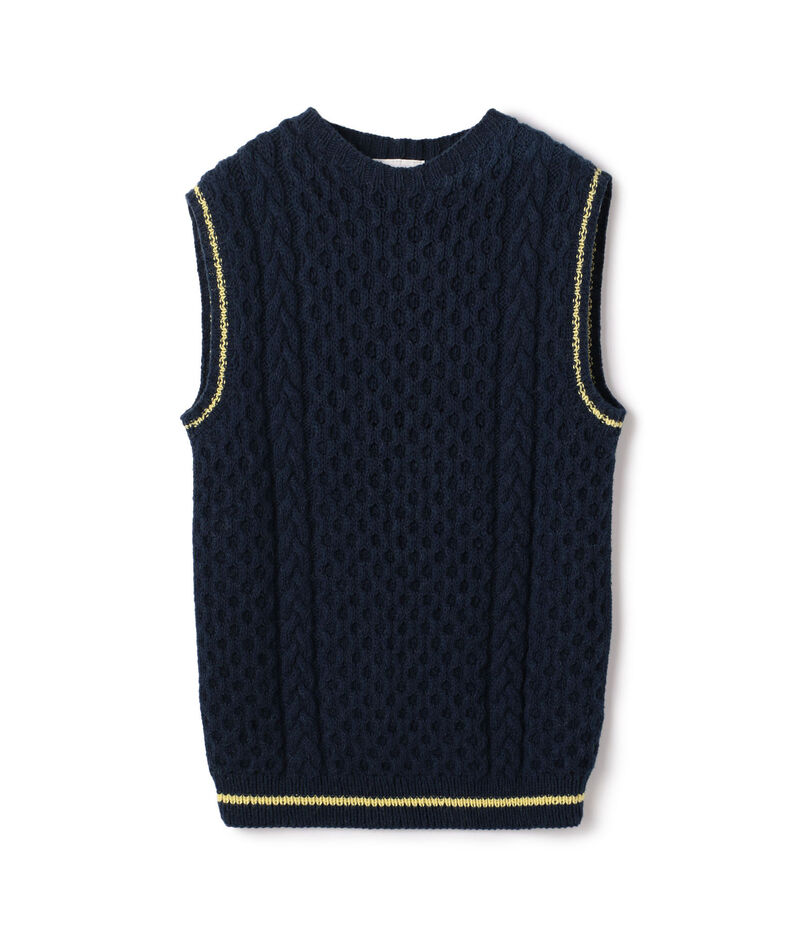 KNIT BRARY クルーネックニットベスト