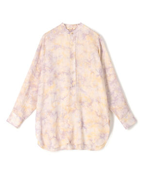 【WEB先行予約】キュプラシルク バンドカラーコンビシャツ