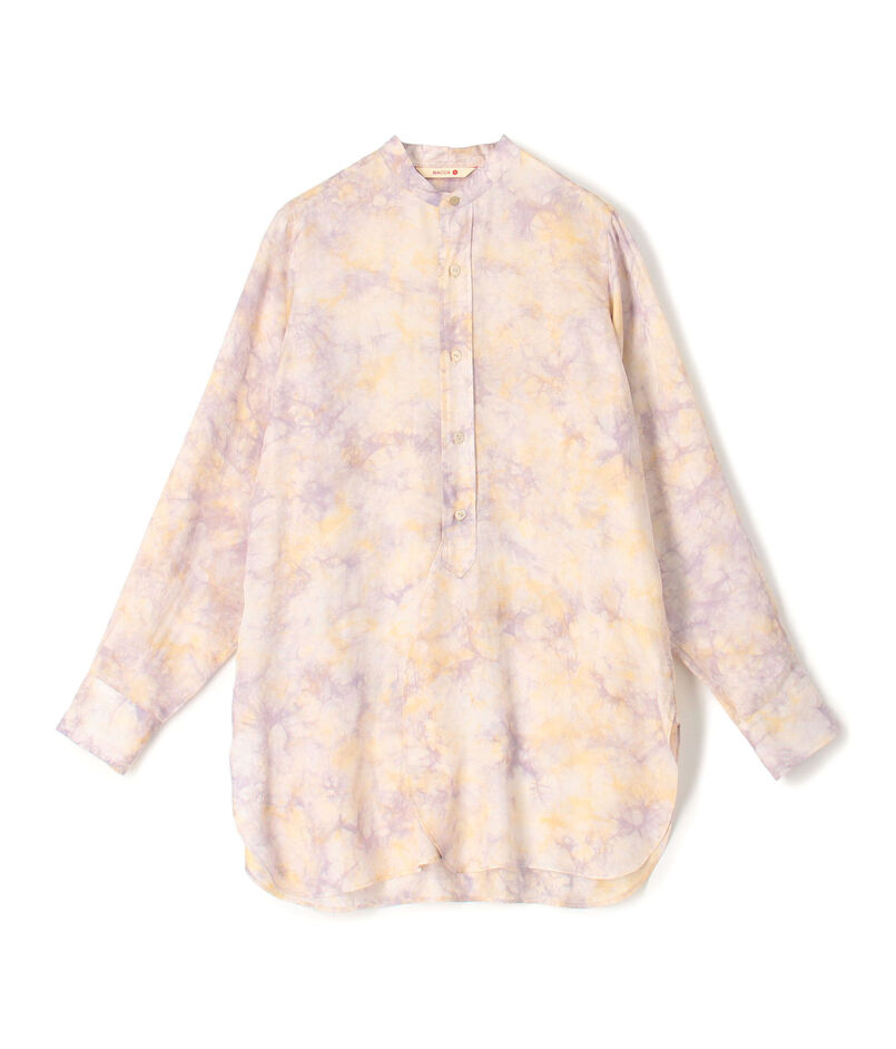 【WEB先行予約】キュプラシルク バンドカラーコンビシャツ