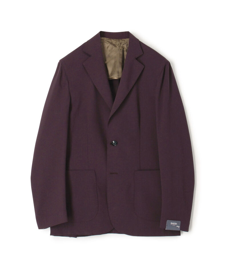 BARBA EASY J1ポリエステルレーヨン シングルブレステッド2Bジャケット