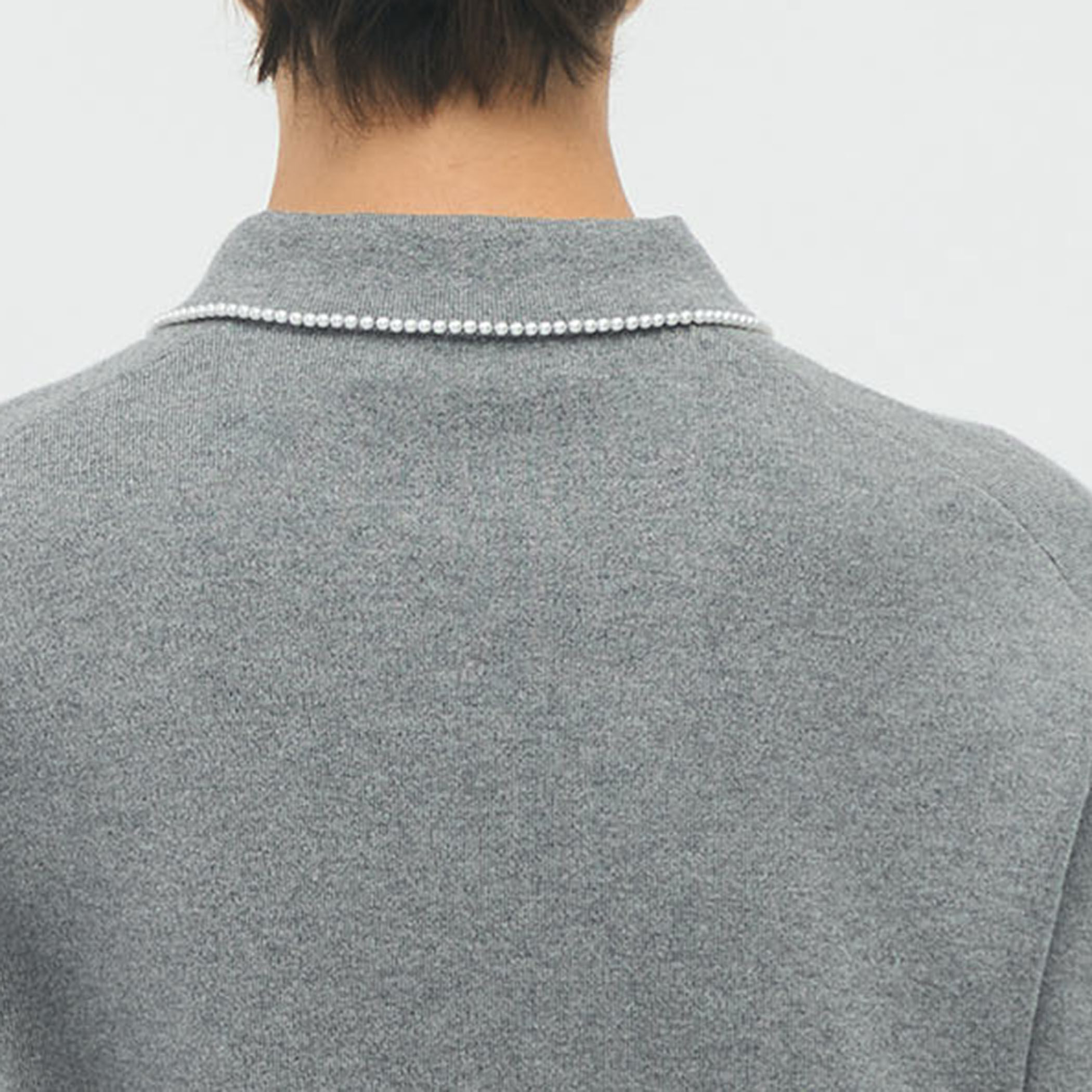 コットンカシミヤ パールポロカーディガン｜トゥモローランド 公式通販