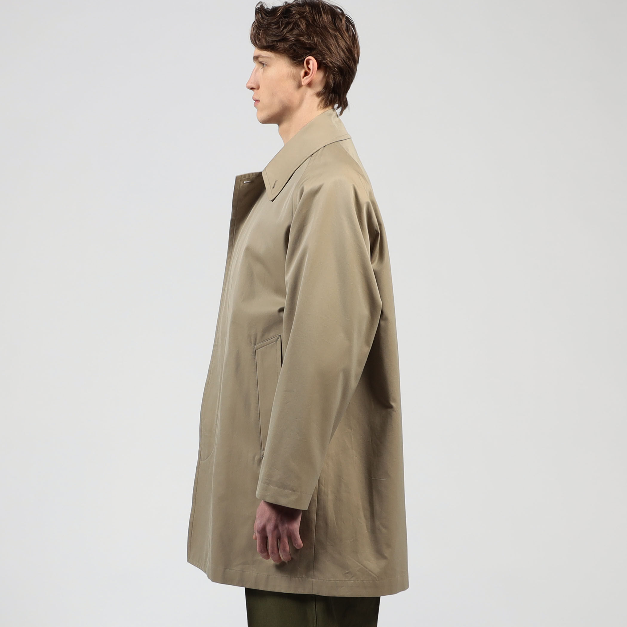 別注】INVERTERE コットンシルクギャバジン ステンカラーコート