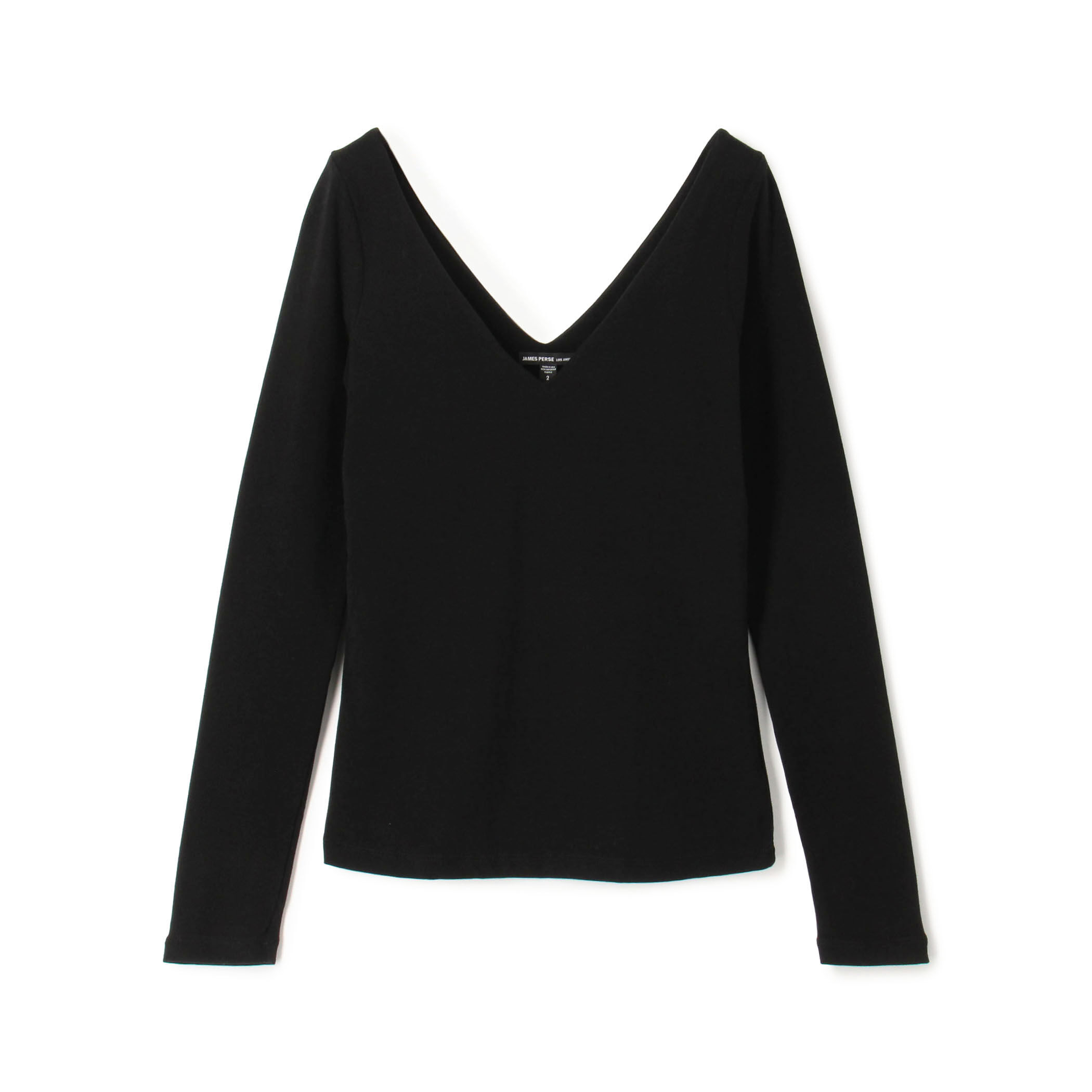 【JAMES PERSE】コットンカシミヤリブ Vネックカーディガン WTTR2592 コットンストレッチ ディープVネックTシャツ WLSR3044