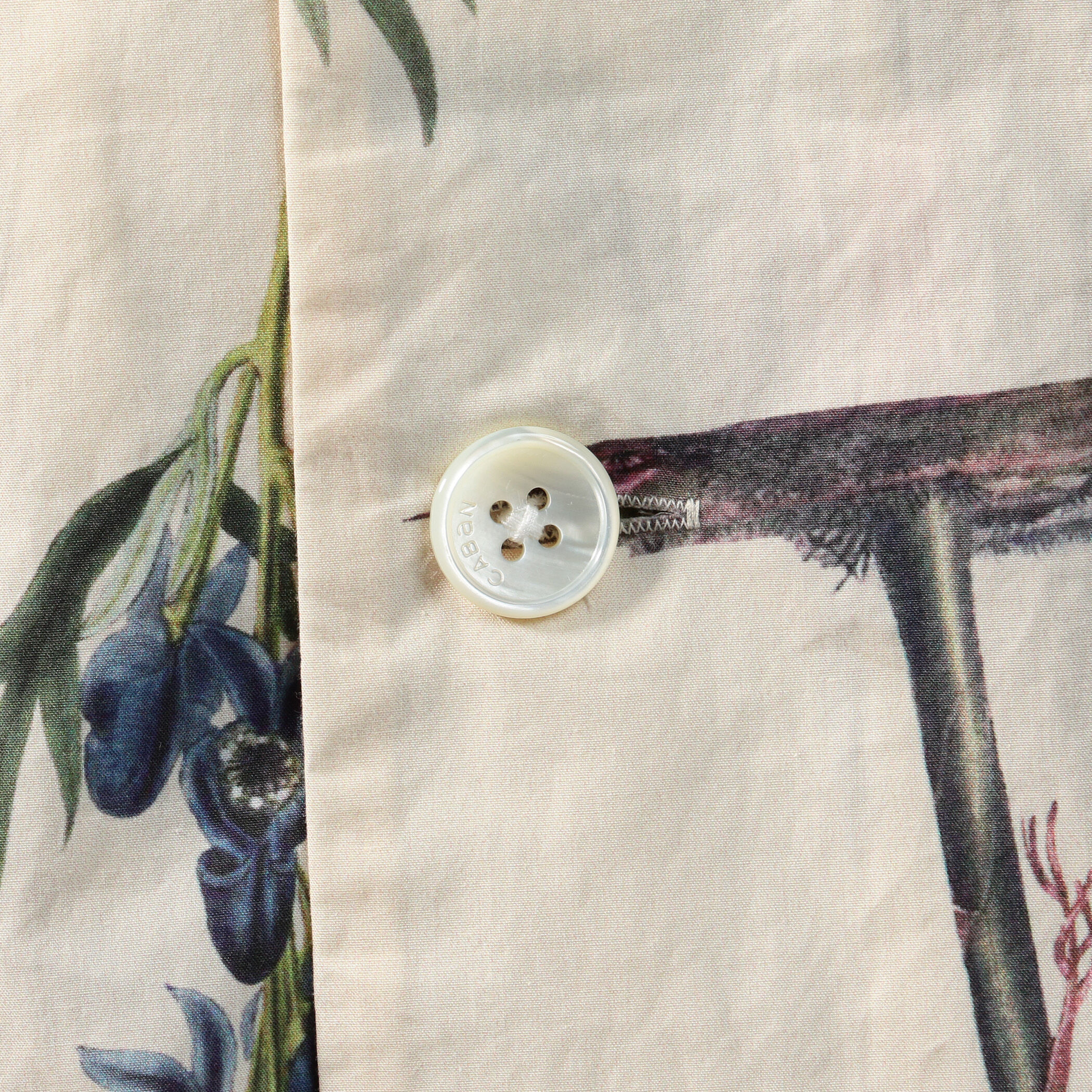 □CABaN NEW BOTANICAL コットン オープンカラーシャツ