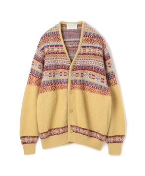 TOOMRROWLAND tricot ナイロンモヘヤウール フェアアイルジャガード カーディガン