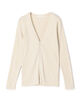 ギザコットンリブ Vネックカーディガン