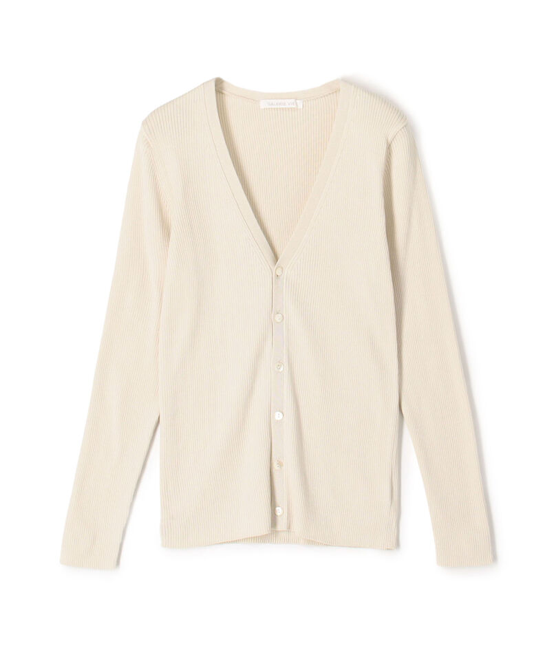 ギザコットンリブ Vネックカーディガン