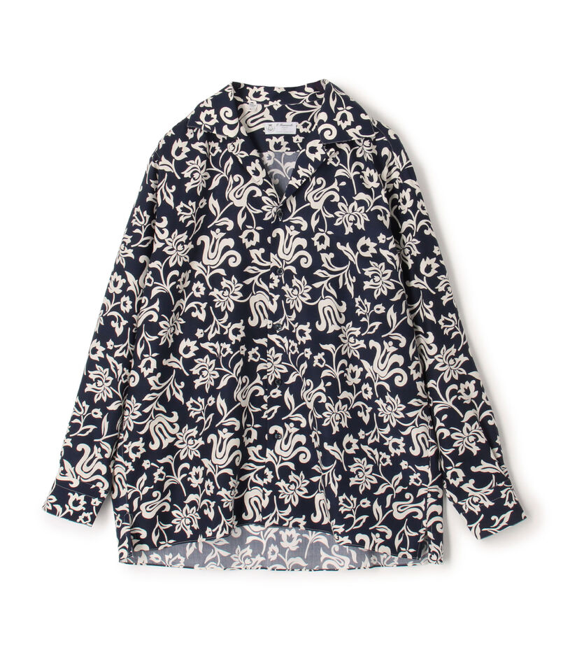 ERRICO FORMICOLA セルロースプリント オープンカラー ロングスリーブシャツ