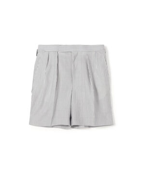 FUMIYA HIRANO OXFORD ウールストライプ サイドアジャスターショーツ