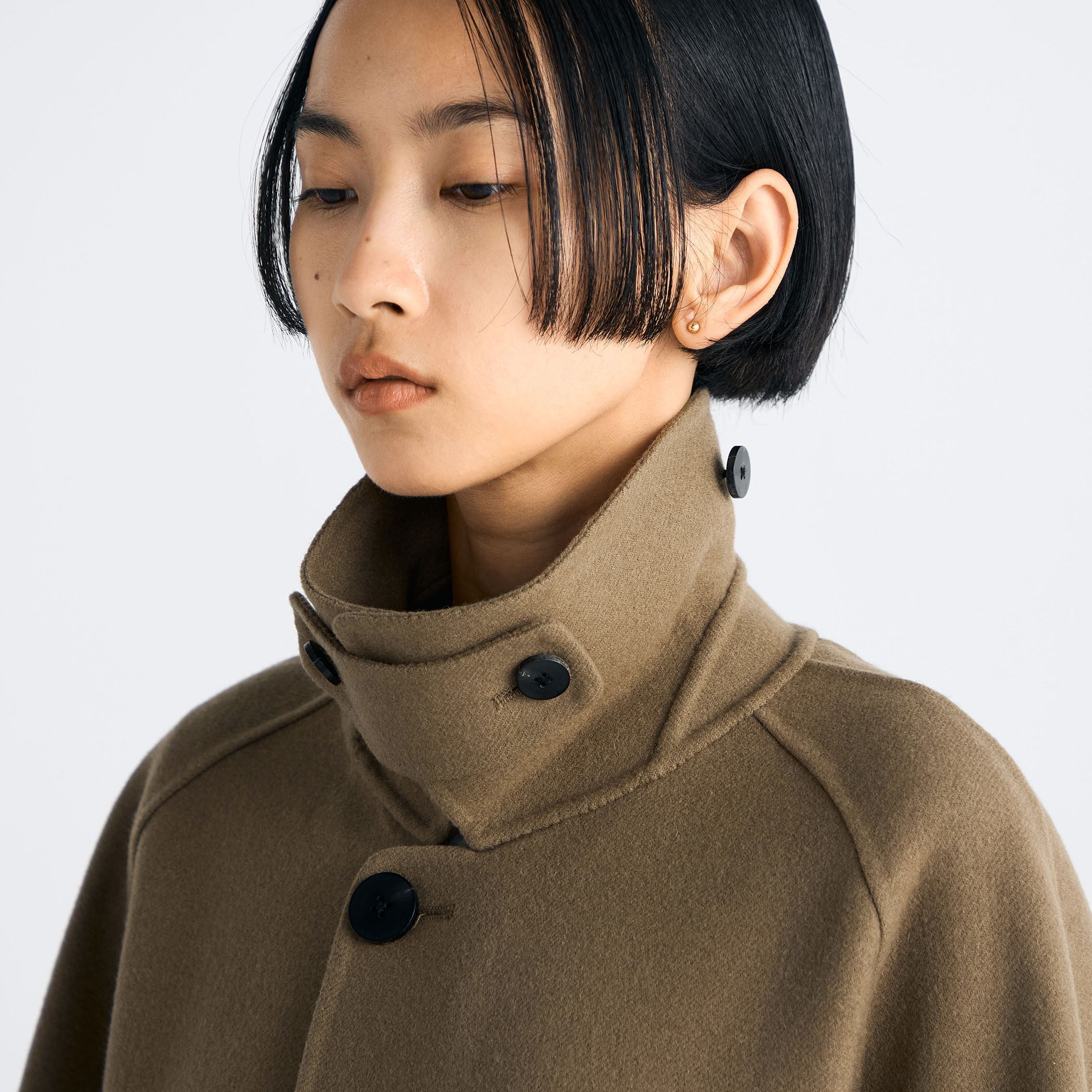 美品！！max&co. ウールカシミヤ　ダブルフェイスコート 　キャメル女優襟 美品！！max&co. ウールカシミヤ ダブルフェイスコート キャメル女優襟