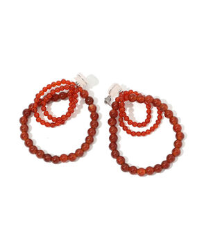 IRIS 47 ファビアナ レッドアゲート イヤリング